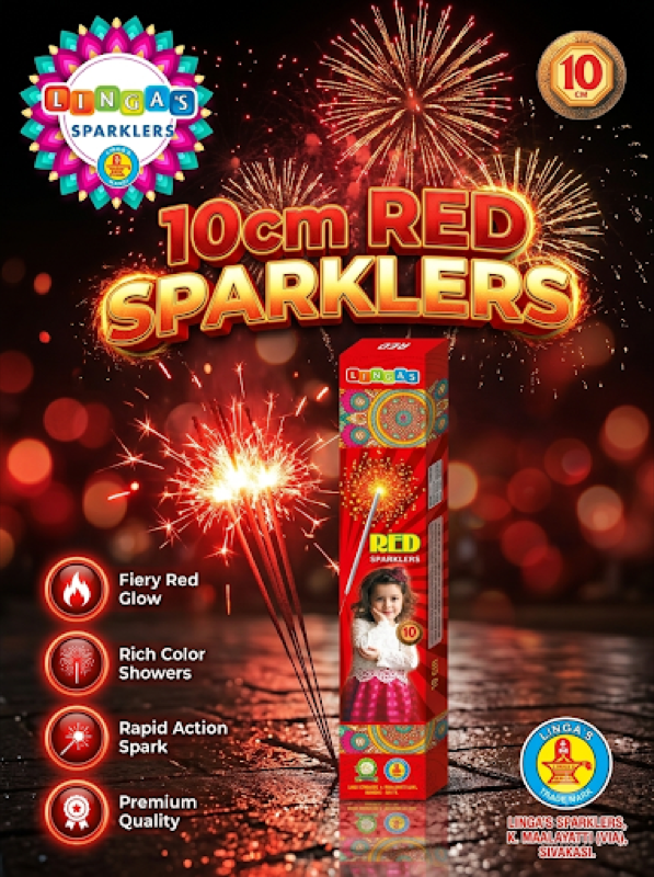 10cm Red Sparklers
